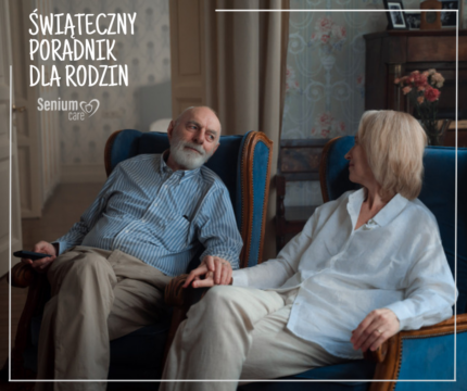 Świąteczny poradnik dla rodzin ze zdjęciem dwóch seniorów
