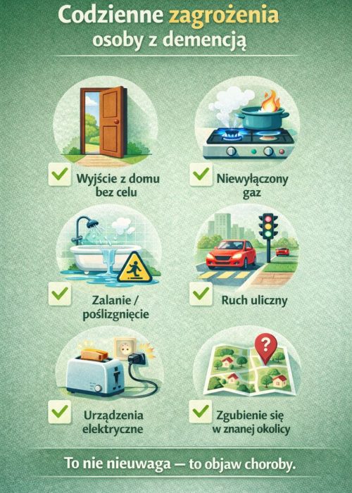 Codzienne zagrożenia domowe dla osoby z zaburzeniami pamięci